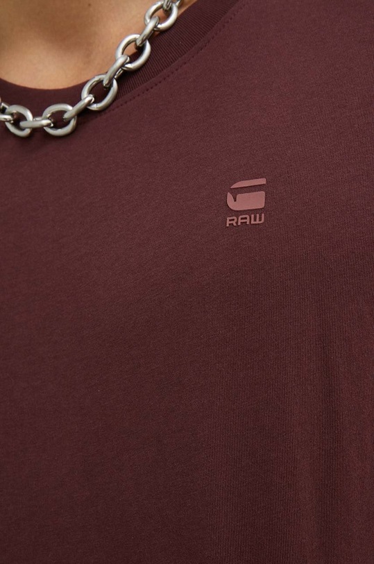 G-Star pamut póló D16396.B353 burgundia