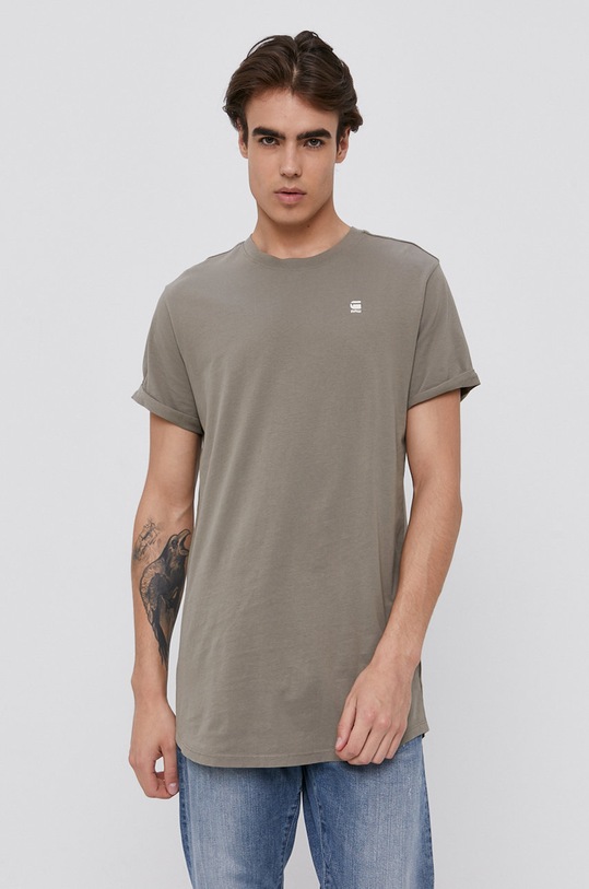 G-Star t-shirt bawełniany D16396.B353 bawełna zielony D16396.B353
