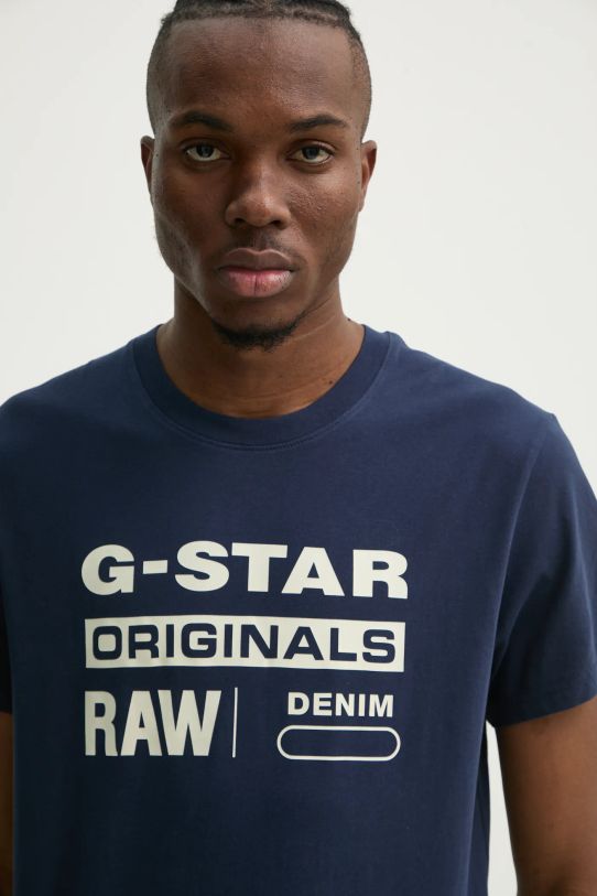 G-Star Raw - T-shirt D14143.336.6067 granatowy D14143.336.6067