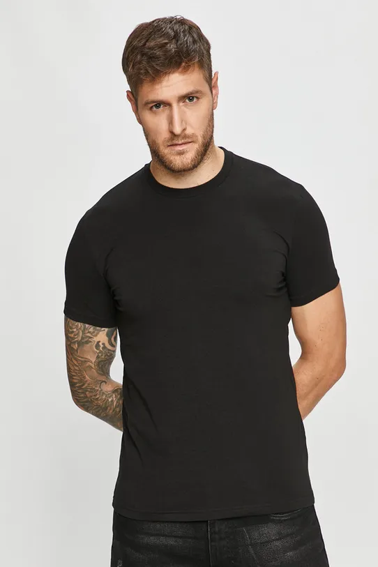 DSQUARED2 - T-shirt (2-pack) z elastanem czarny DCX200030