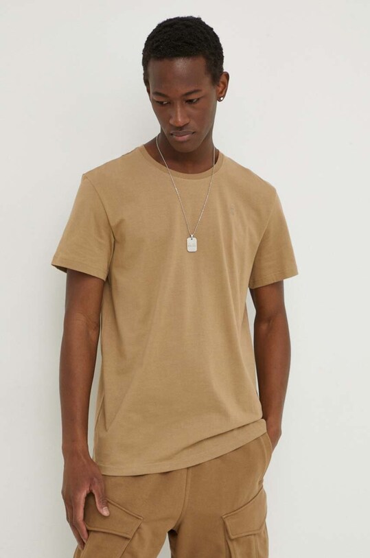 G-Star tricou din bumbac bej D16411.336
