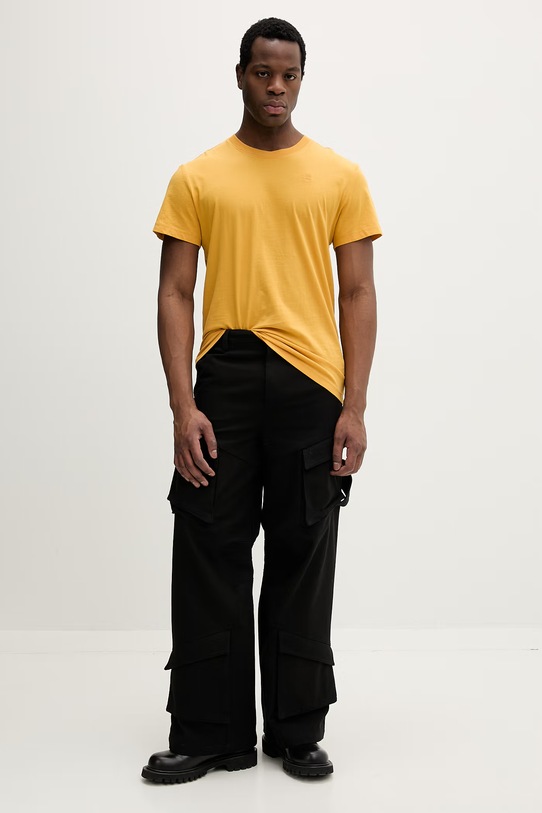 Bombažna kratka majica G-Star Raw D16411.336 rumena AA00