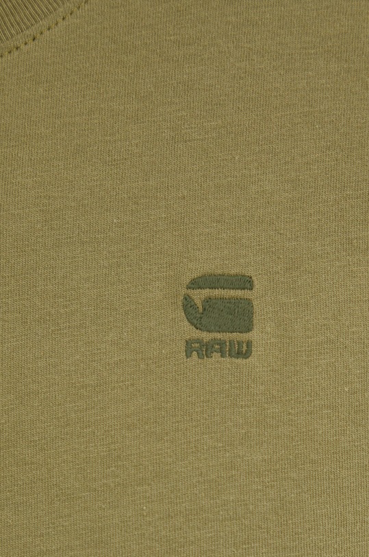 Βαμβακερό μπλουζάκι G-Star D16411.336 πράσινο