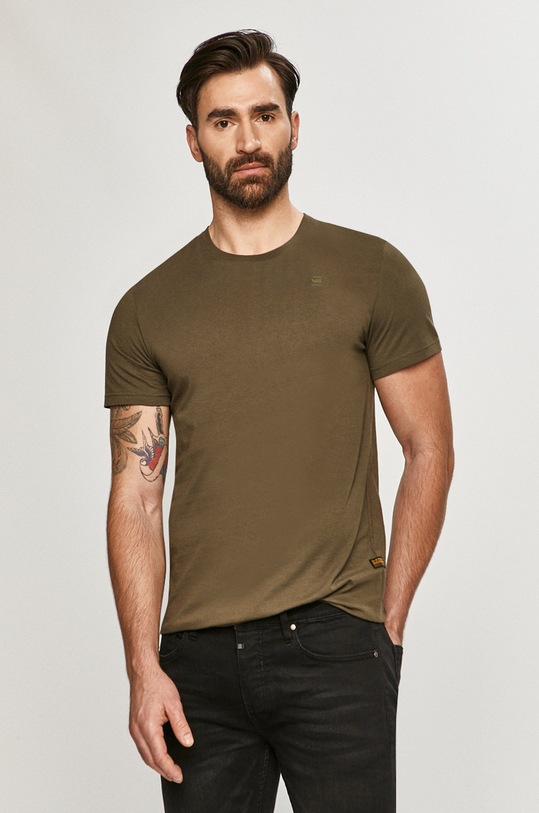 G-Star t-shirt bawełniany zielony D16411.336