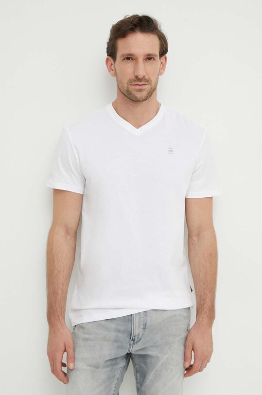 G-Star tricou uni alb D16412.336