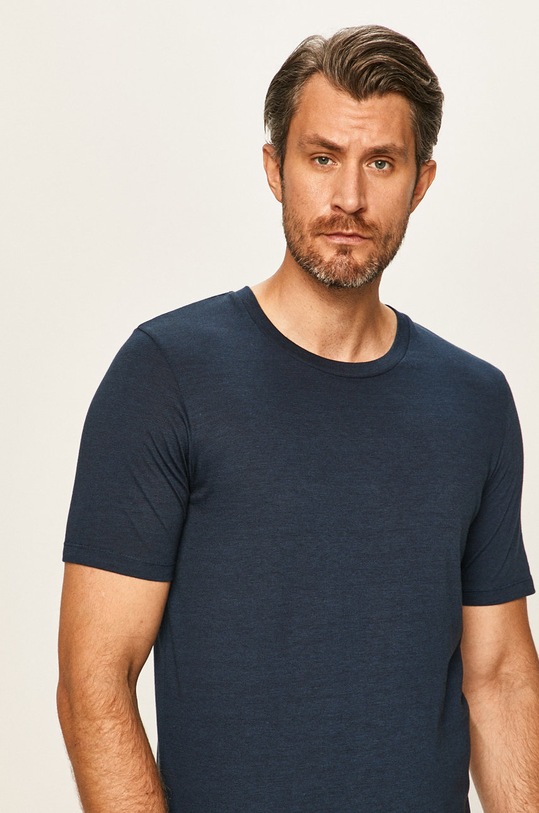 Selected Homme - T-shirt granatowy 16057143