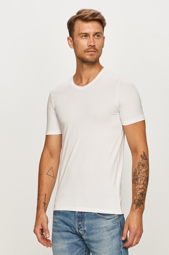 Only & Sons - Tričko s elastanom biela 22005945