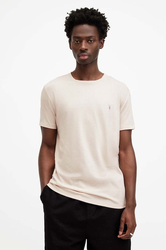AllSaints t-shirt TONIC SS CREW bawełna beżowy MD109E