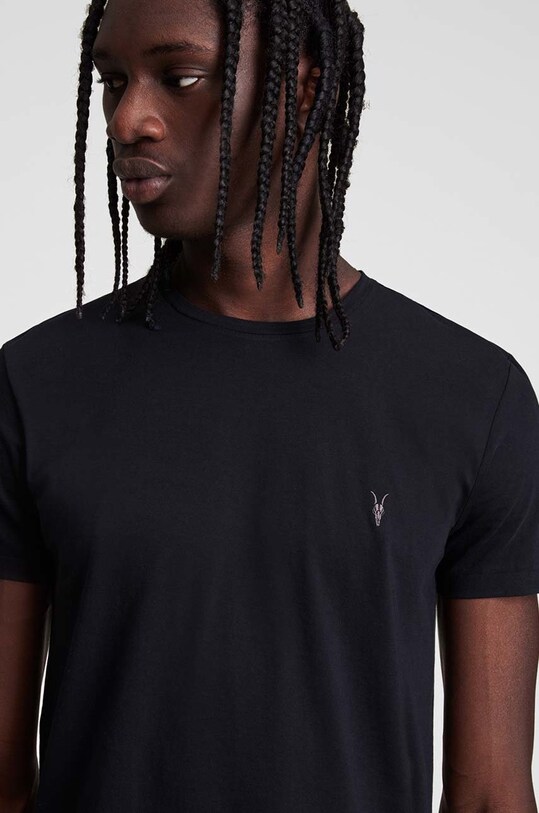 AllSaints - T-shirt Tonic SS Crew MD109E fekete