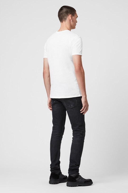 AllSaints - Tricou Figure Crew MD008G alb