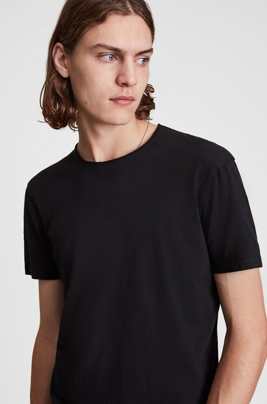 AllSaints - Tricou Figure Crew MD008G negru AA00