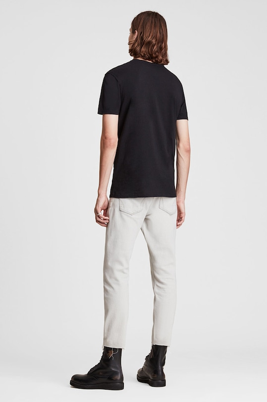 AllSaints - T-shirt Figure Crew fekete MD008G