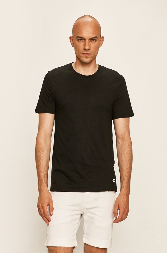 Champion - T-shirt (2-pack) Y09G5 bawełna czarny Y09G5
