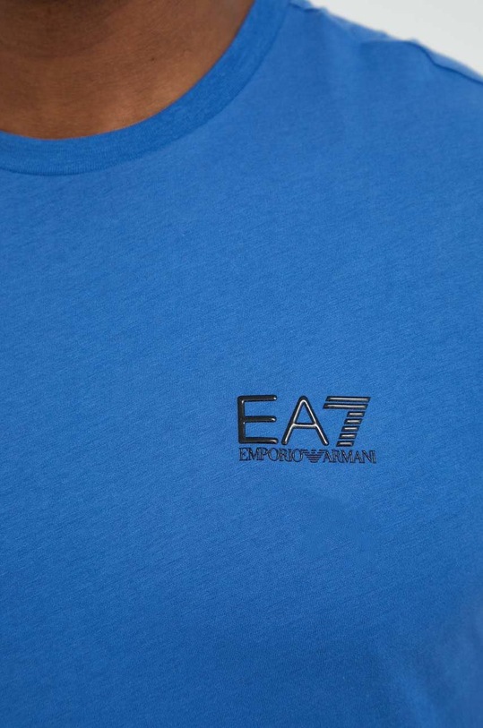Бавовняна футболка EA7 Emporio Armani 8NPT51.PJM9Z блакитний