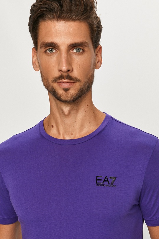 Bavlnené tričko EA7 Emporio Armani fialová 8NPT51.PJM9Z