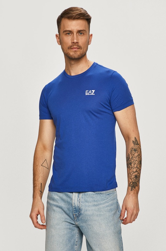 Bavlnené tričko EA7 Emporio Armani tmavomodrá 8NPT51.PJM9Z