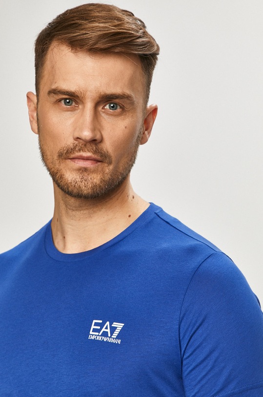 Bavlnené tričko EA7 Emporio Armani tmavomodrá 8NPT51.PJM9Z