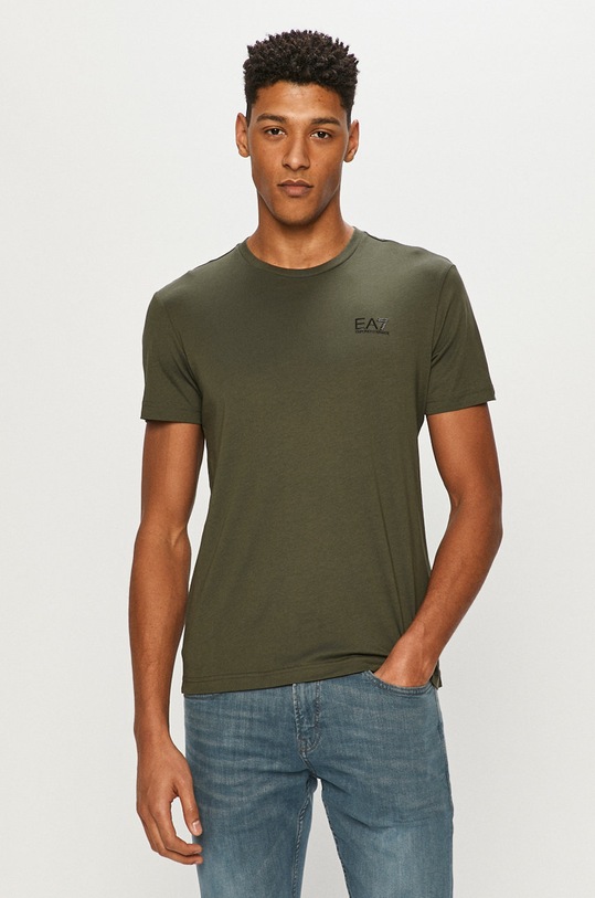 EA7 Emporio Armani t-shirt bawełniany 8NPT51.PJM9Z zielony 8NPT51.PJM9Z