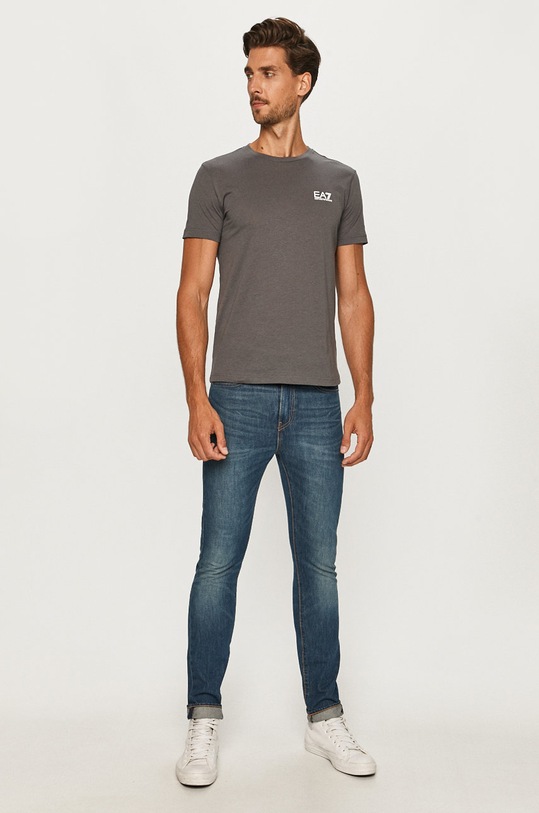 Bavlnené tričko EA7 Emporio Armani 8NPT51.PJM9Z sivá AA00
