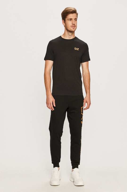 Bavlněné tričko EA7 Emporio Armani 8NPT51.PJM9Z černá AA00