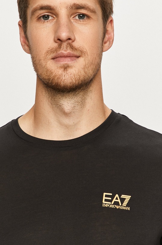 Bavlněné tričko EA7 Emporio Armani černá 8NPT51.PJM9Z