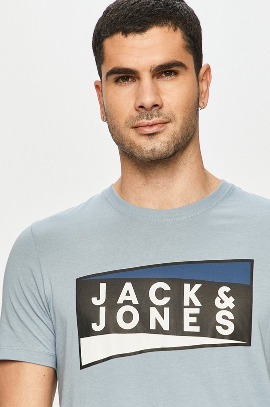 Jack & Jones - T-shirt nadruk fioletowy 12172246