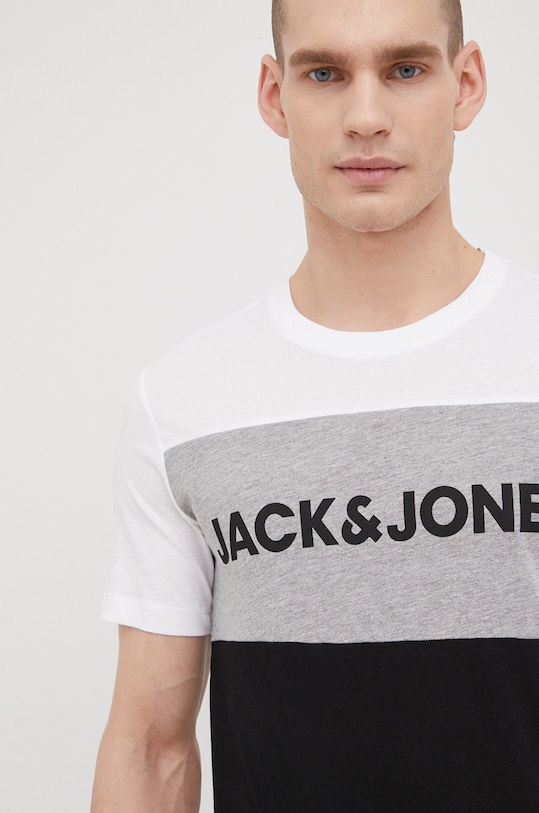 Bavlněné tričko Jack & Jones 12173968 bílá AA00