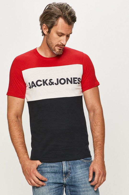 Jack & Jones - Tričko potisk červená 12173968
