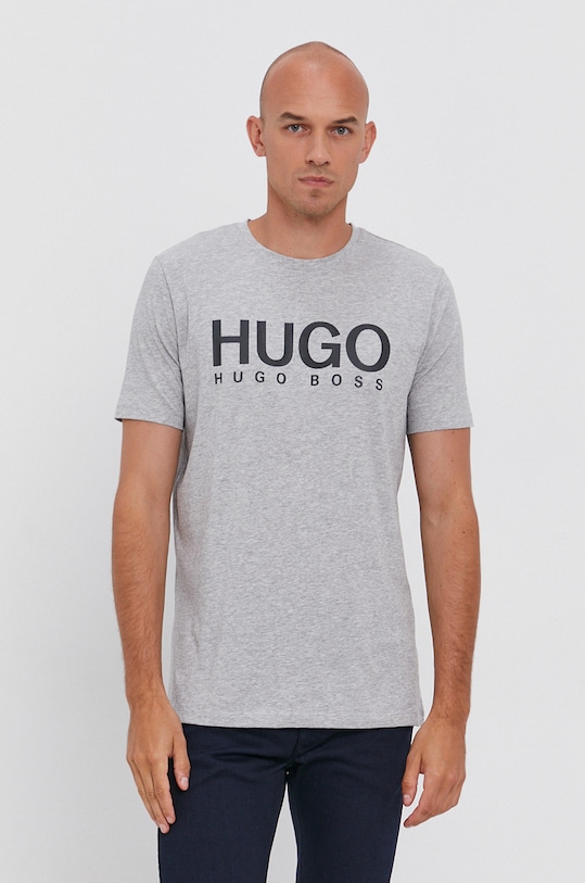 HUGO t-shirt 50387414.NOS nadruk szary 50387414.NOS