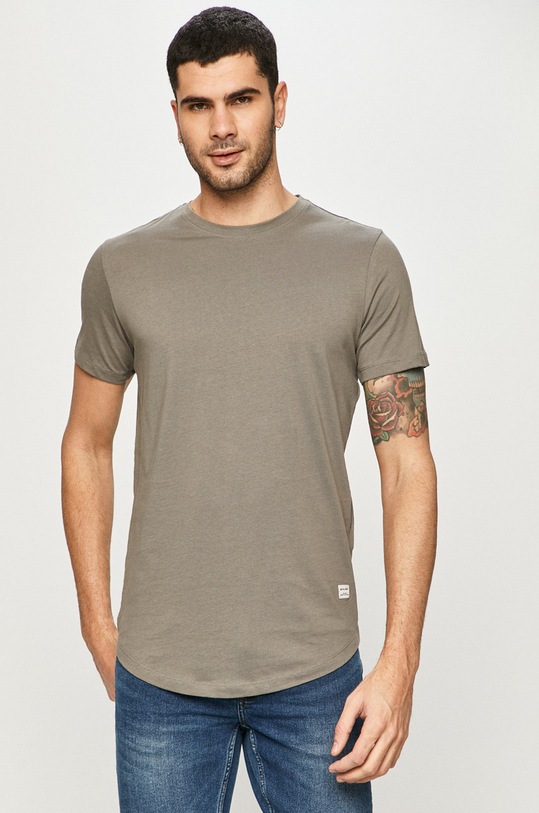 Tričko Jack & Jones hladký šedá 12113648