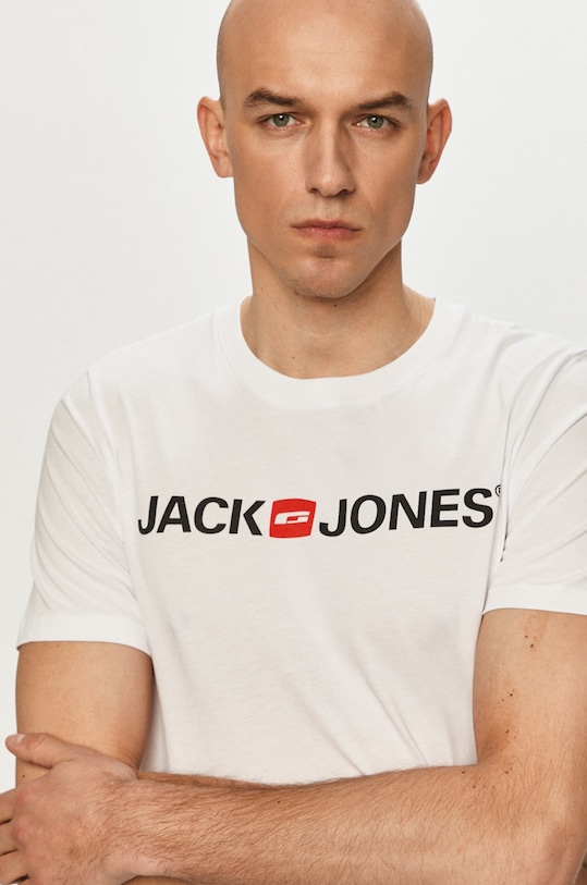 Jack & Jones T-shirt nadruk biały 12137126