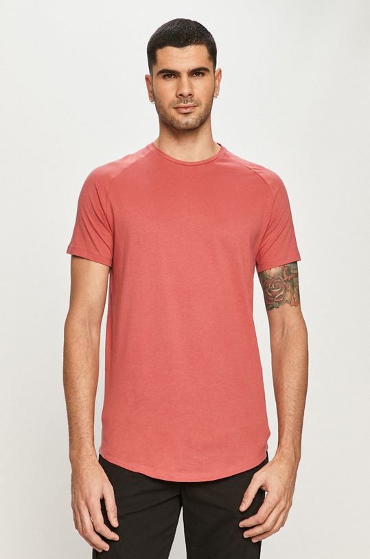Jack & Jones T-shirt bawełna różowy 12164936