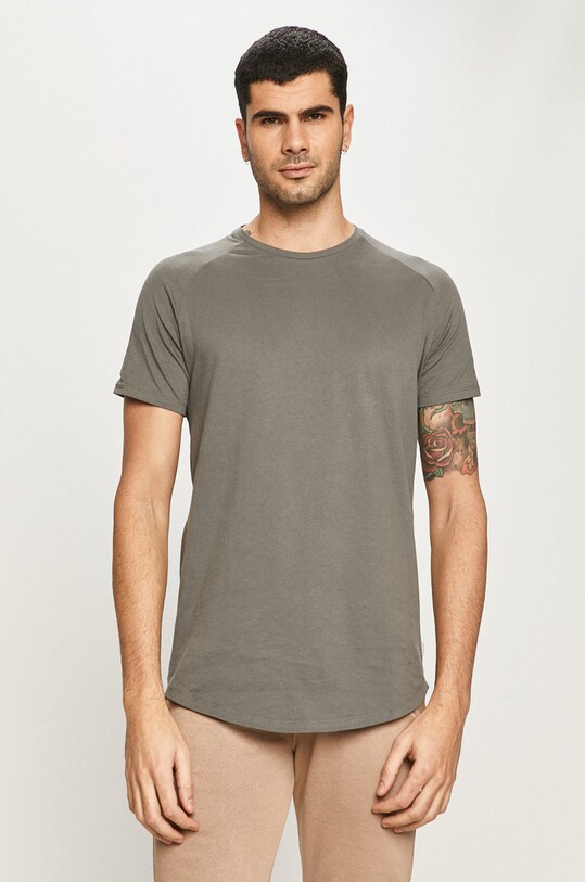 Футболка Jack & Jones бавовна сірий 12164936
