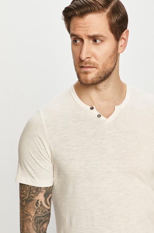 Tričko Jack & Jones jednofarebný biela 12164972