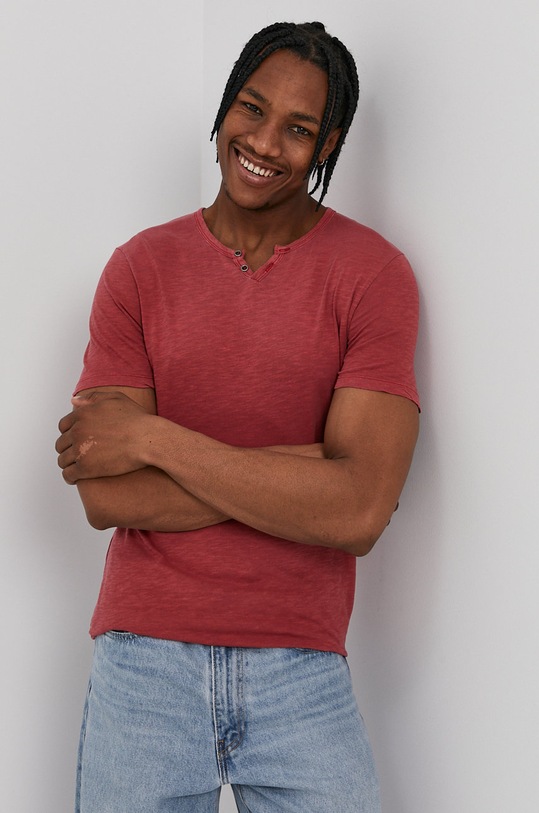 Tričko Jack & Jones jednofarebný červená 12164972