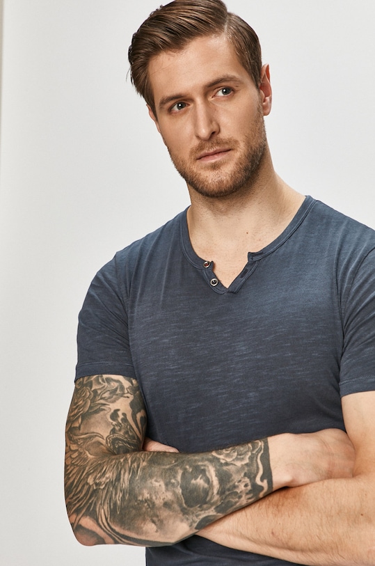 Jack & Jones T-shirt bawełna granatowy 12164972