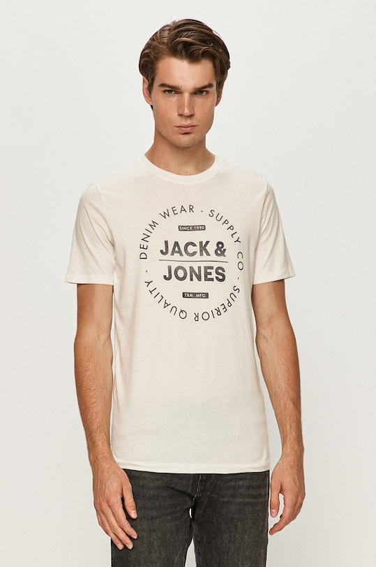 Jack & Jones - Tričko potisk béžová 12177533