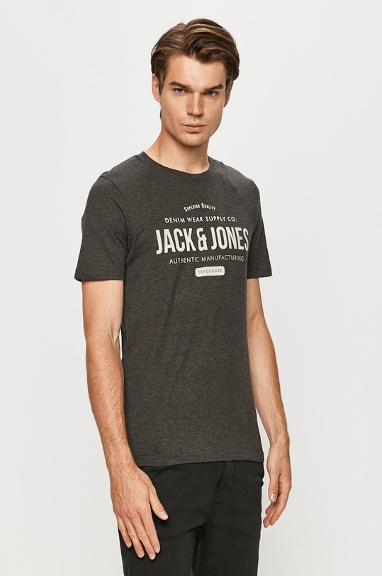 Jack & Jones - Tričko potlač sivá 12177533