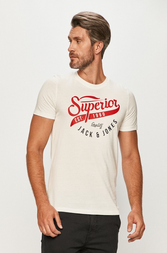 Jack & Jones - Tricou print alb 12172368