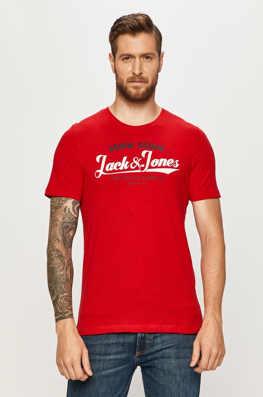 Jack & Jones - Tričko potlač červená 12172368