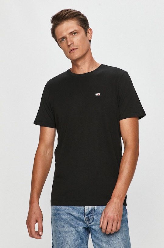 Tommy Jeans - Футболка хлопок чёрный DM0DM09598.NOS