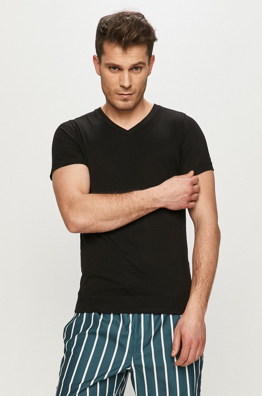 Karl Lagerfeld - Тениска (2 броя) еластичен черен 500298.765001