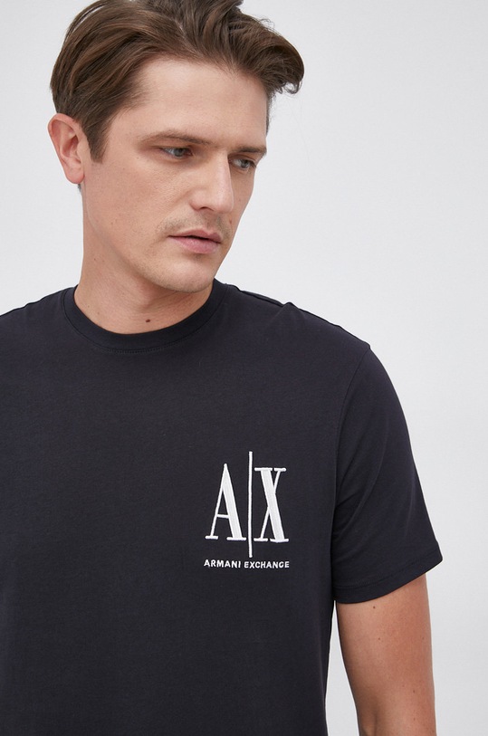 Armani Exchange – T-shirt granatowy 8NZTPH.ZJH4Z