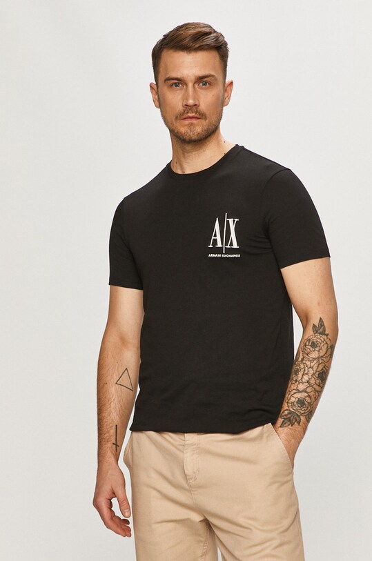 Armani Exchange - Tricou negru 8NZTPH.ZJH4Z
