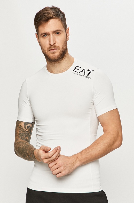 EA7 Emporio Armani T-shirt 8NPT06.PJ6LZ regular biały 8NPT06.PJ6LZ