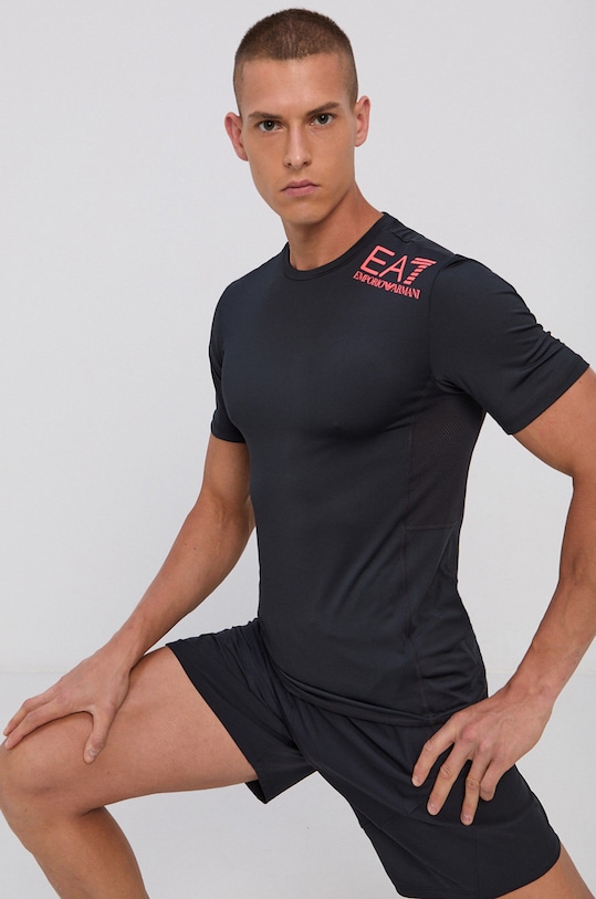 EA7 Emporio Armani Tricou negru 8NPT06.PJ6LZ