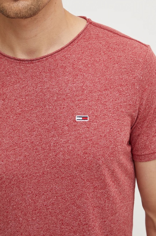 Tommy Jeans tricou burgundia DM0DM09586