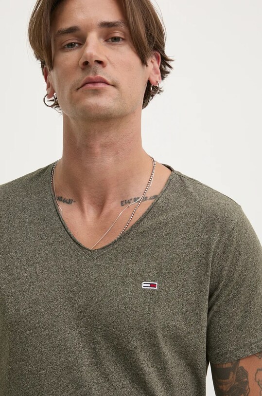 Футболка Tommy Jeans зелений DM0DM09587
