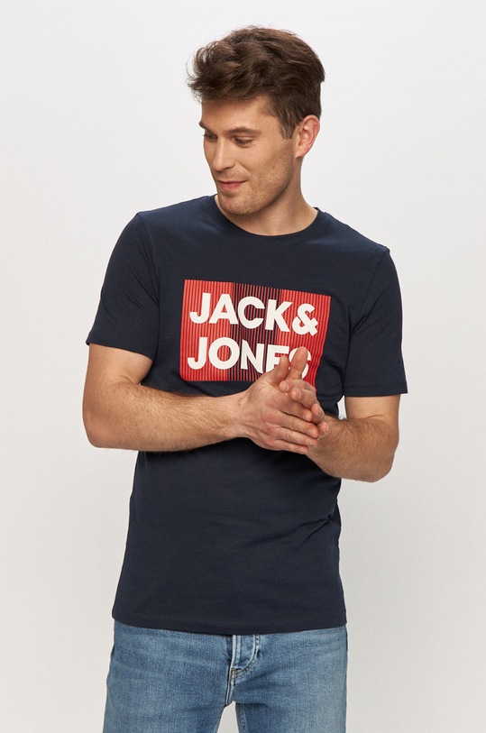 Jack & Jones - Тениска стандартна тъмносин 12151955.