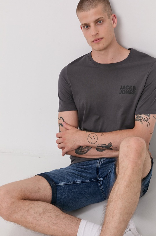 Jack & Jones - Тениска стандартна сив 12151955.